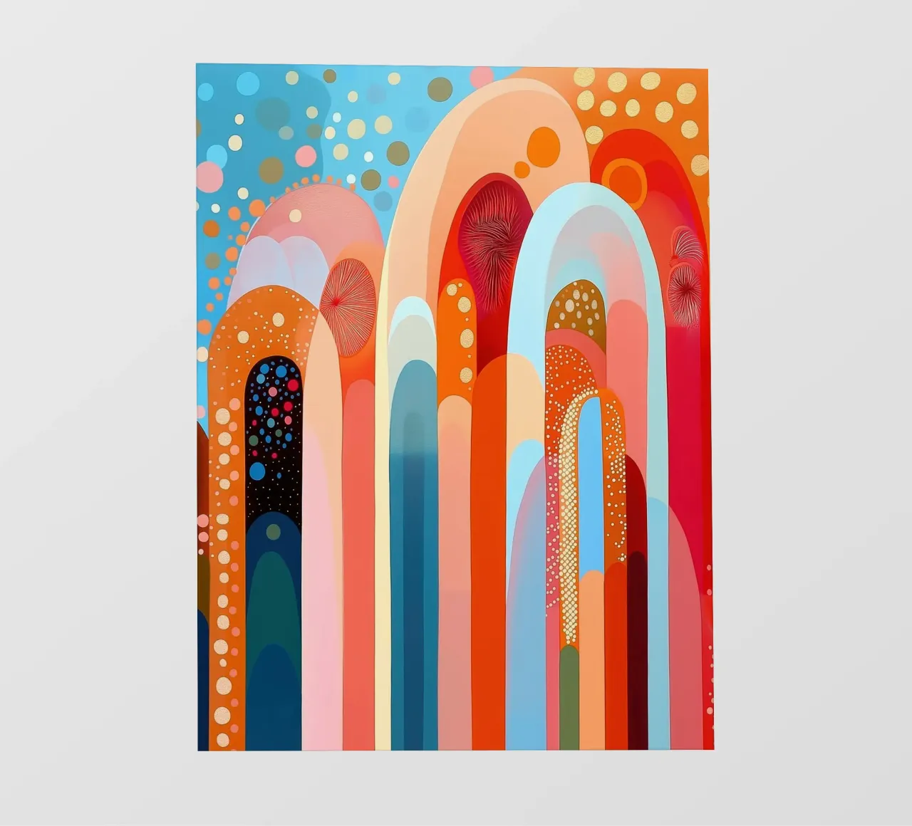 Forme astratte in colori freschi telo in pvc da Imagine