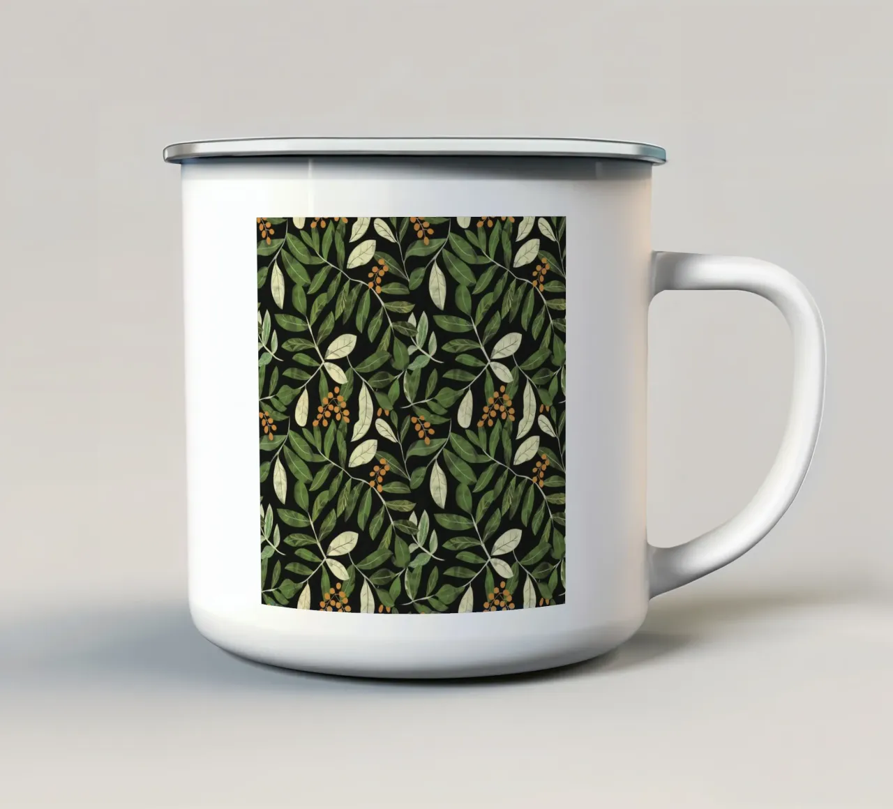 Botanica Natura Vintage Botanico Boho Retro Floreale Eco Piante tazza in smalto da Gentle Echoes Art