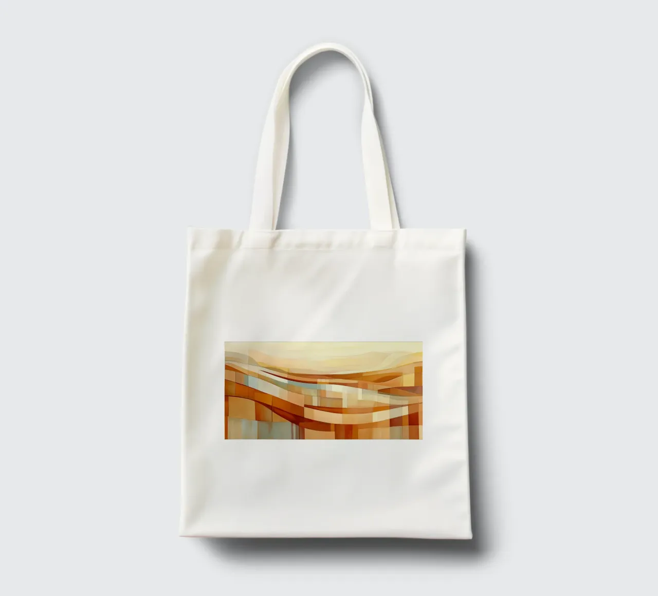 Paesaggio astratto con colori autunnali borsa in juta da Imagine
