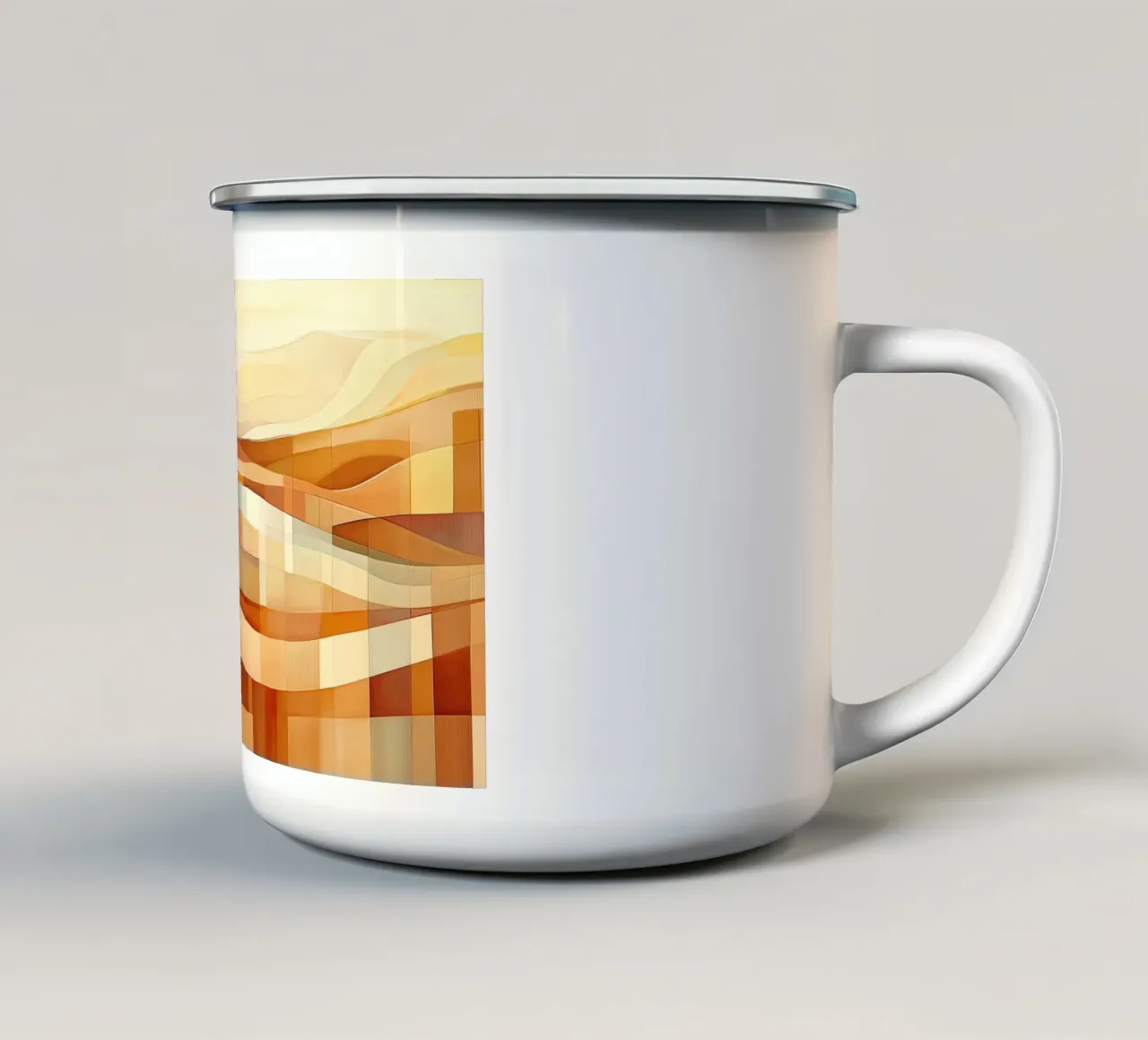Paesaggio astratto con colori autunnali tazza in smalto da Imagine