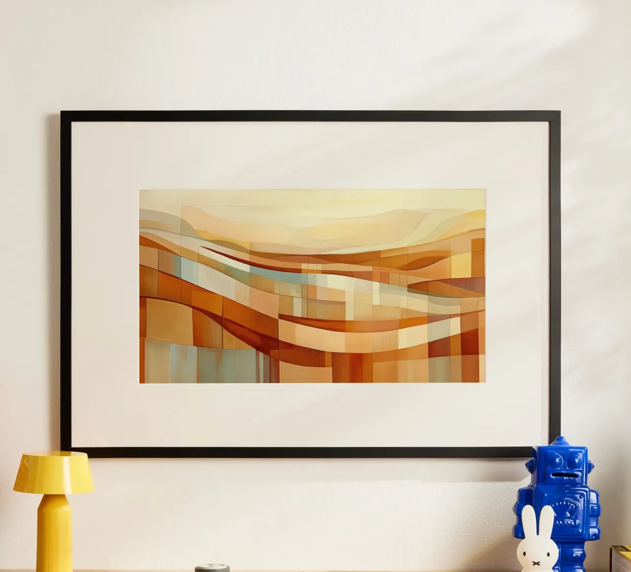 Paesaggio astratto con colori autunnali carta hahnemühle da Imagine