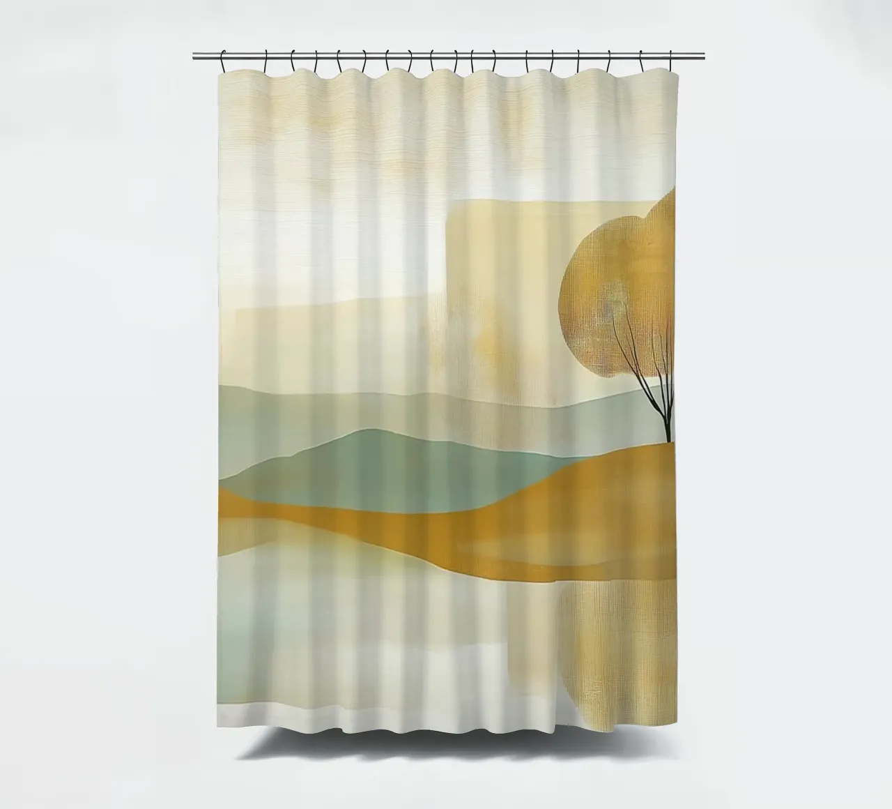 Paesaggio astratto dai colori caldi tenda da doccia da Imagine