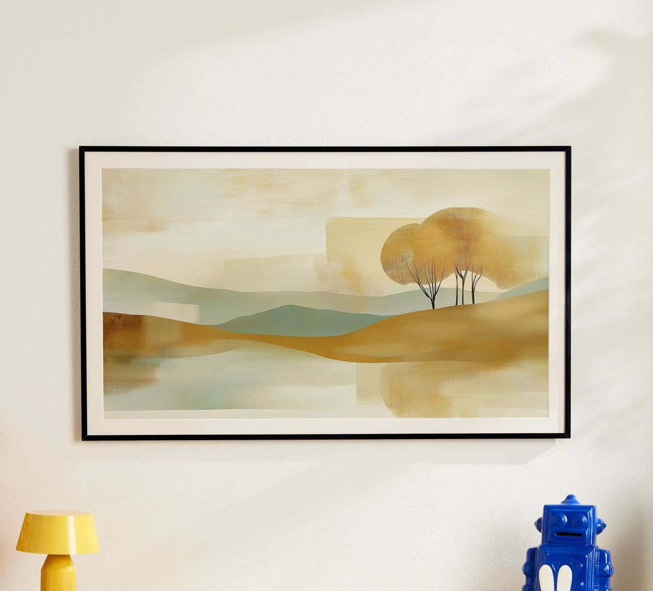 Paysage abstrait aux couleurs chaudes poster de Imagine