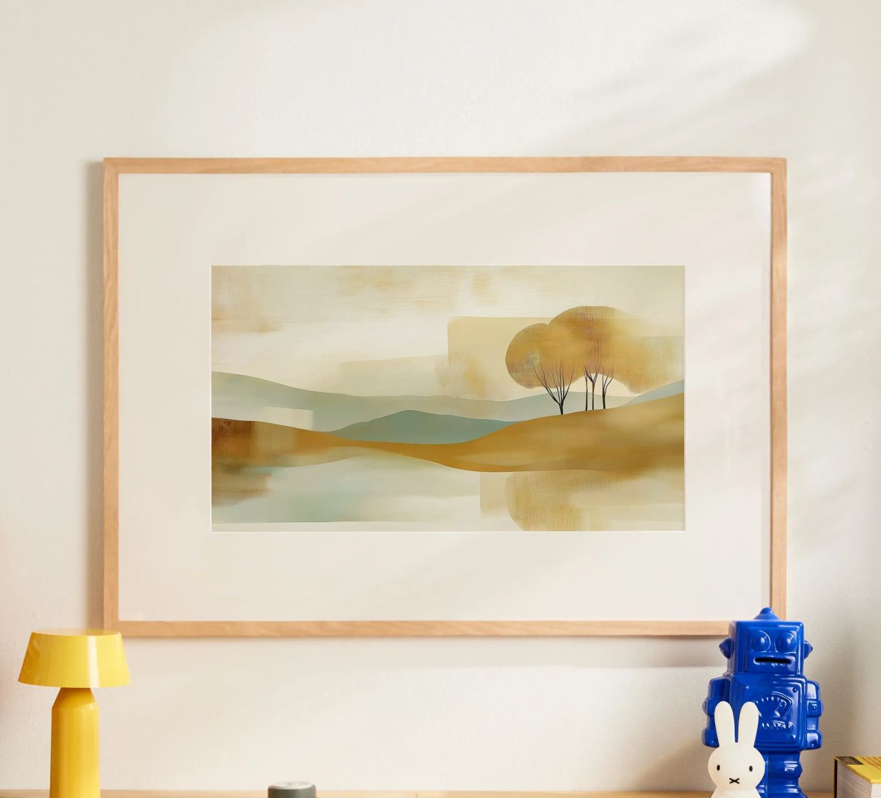 Paysage abstrait aux couleurs chaudes poster de Imagine