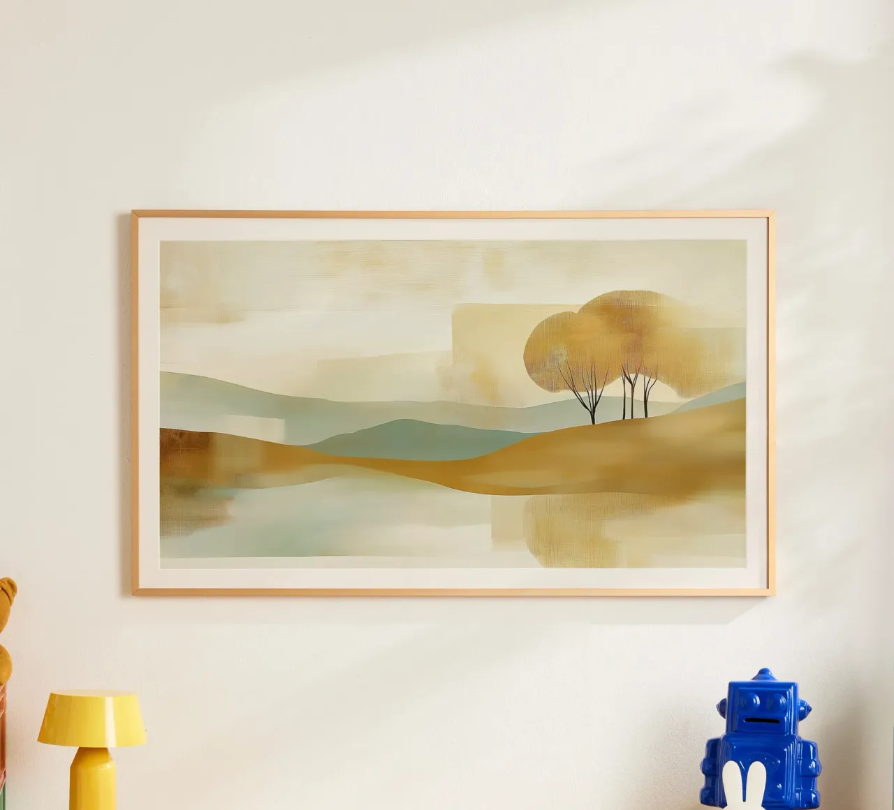 Paesaggio astratto dai colori caldi carta hahnemühle da Imagine