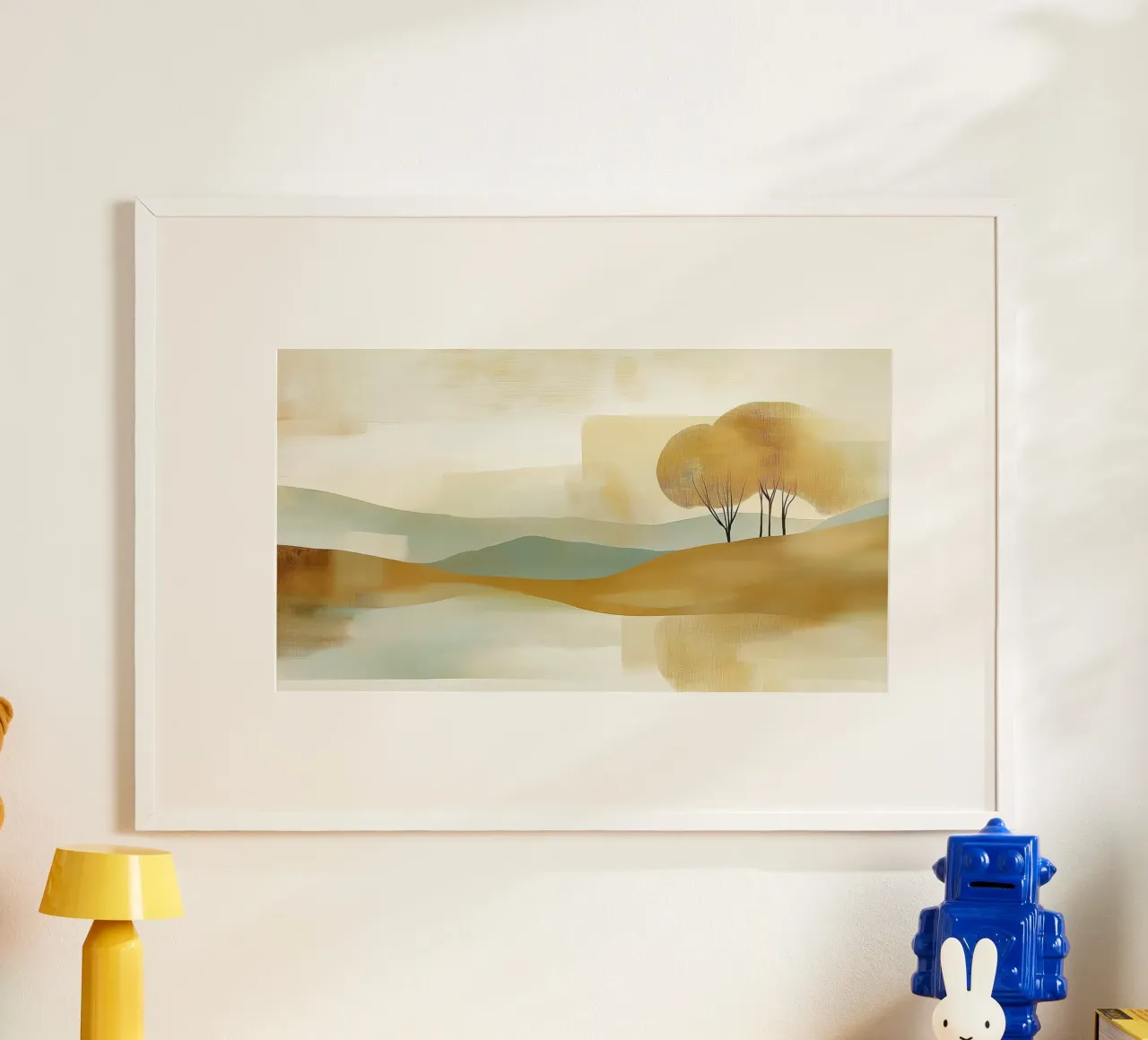 Paesaggio astratto dai colori caldi carta hahnemühle da Imagine