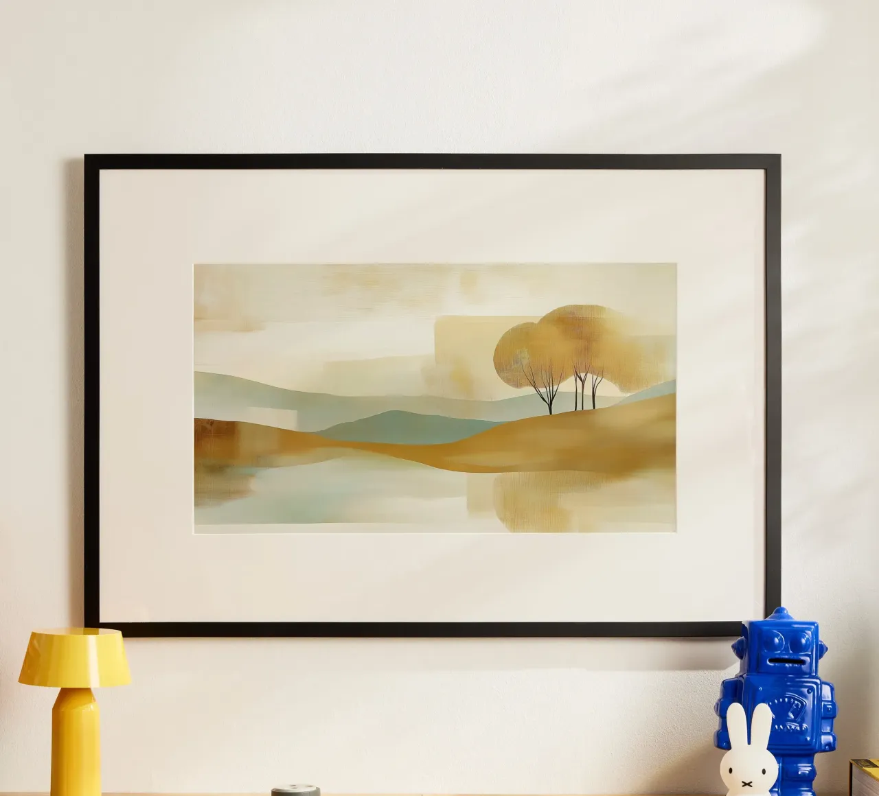 Paesaggio astratto dai colori caldi carta hahnemühle da Imagine