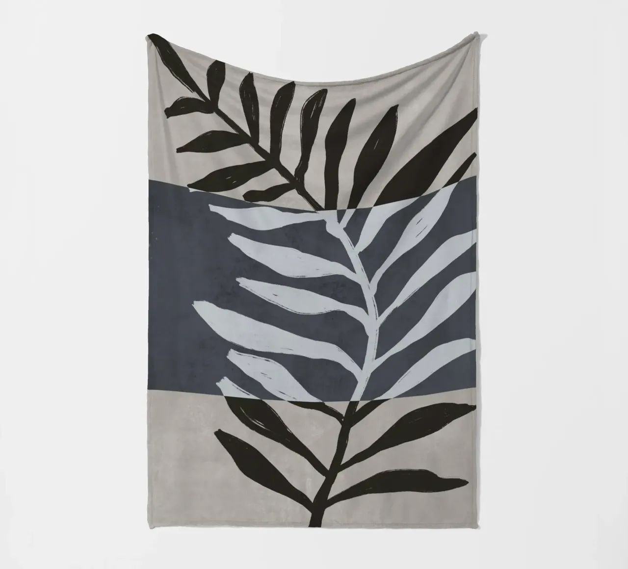 Black Botanic No 2 coperta in pile da treechild