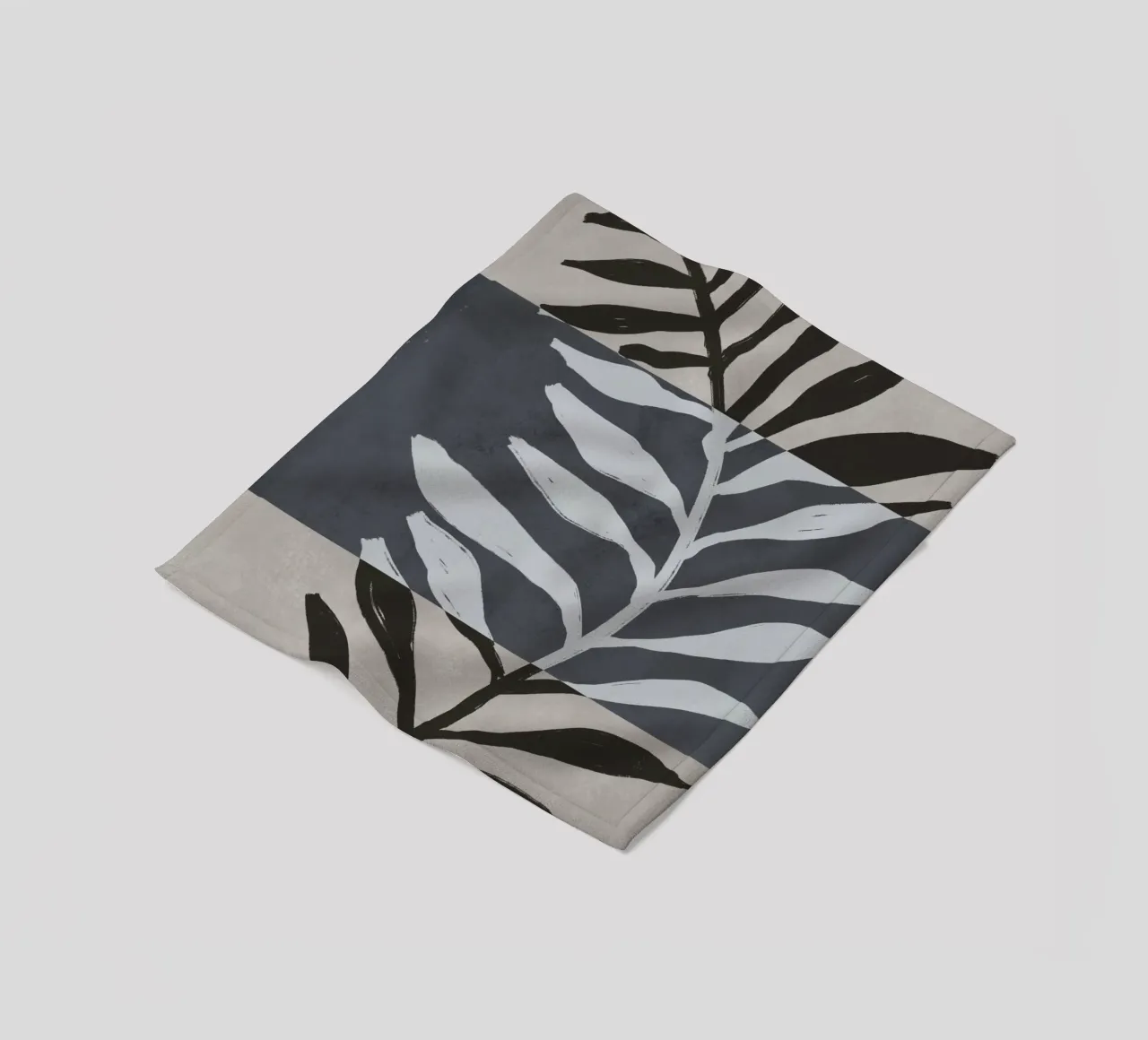 Black Botanic No 2 coperta in pile da treechild