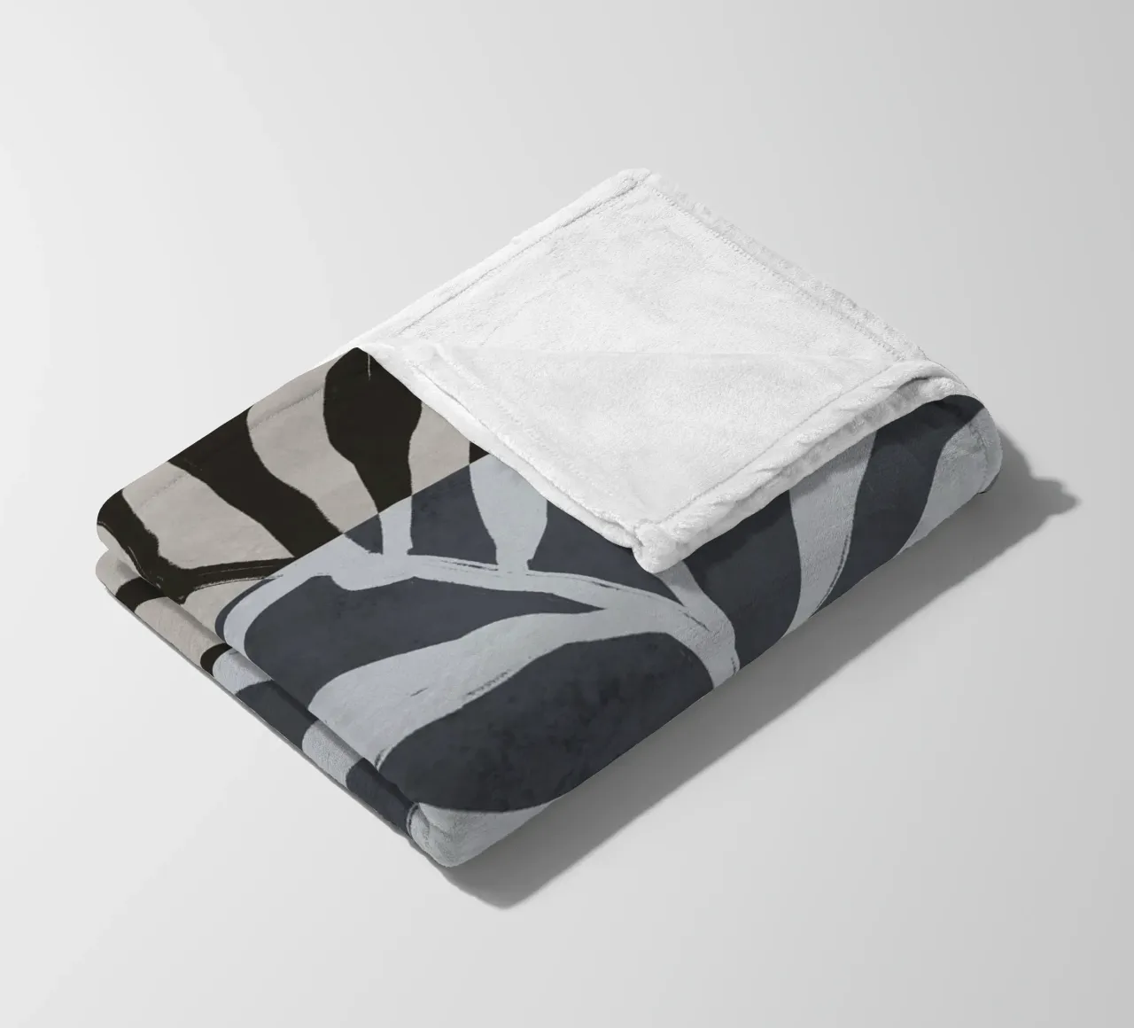 Black Botanic No 2 coperta in pile da treechild