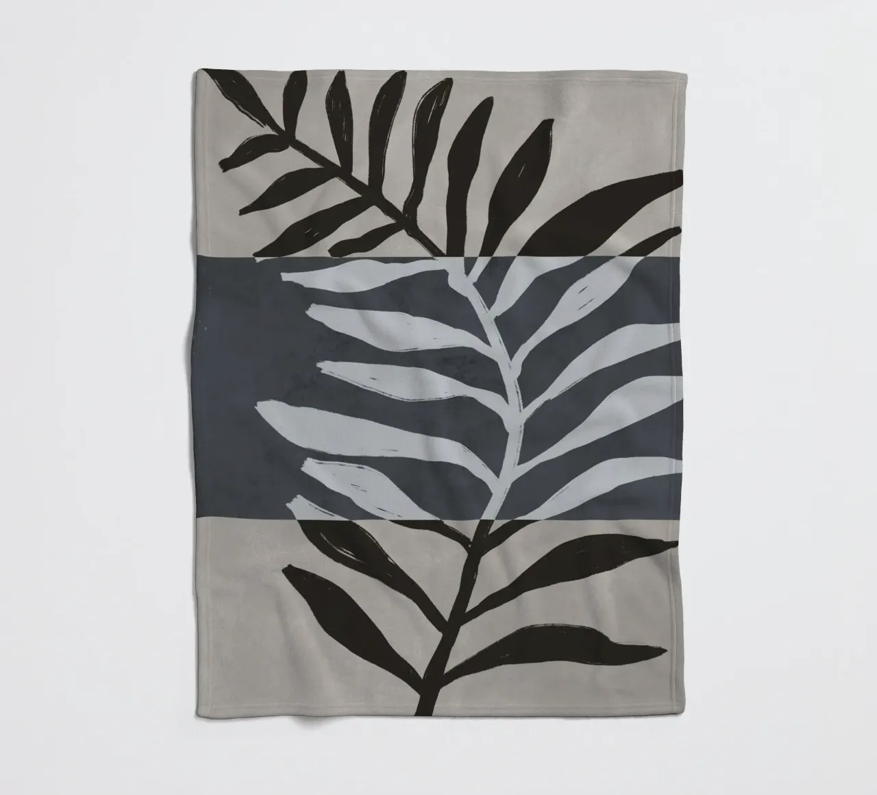 Black Botanic No 2 coperta in pile da treechild