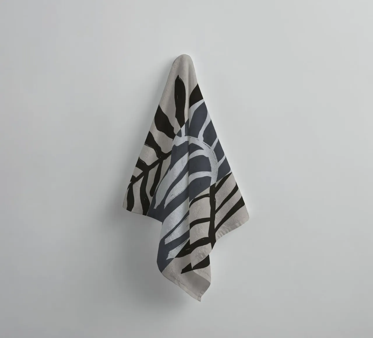 Black Botanic No 2 asciugamano da bagno da treechild