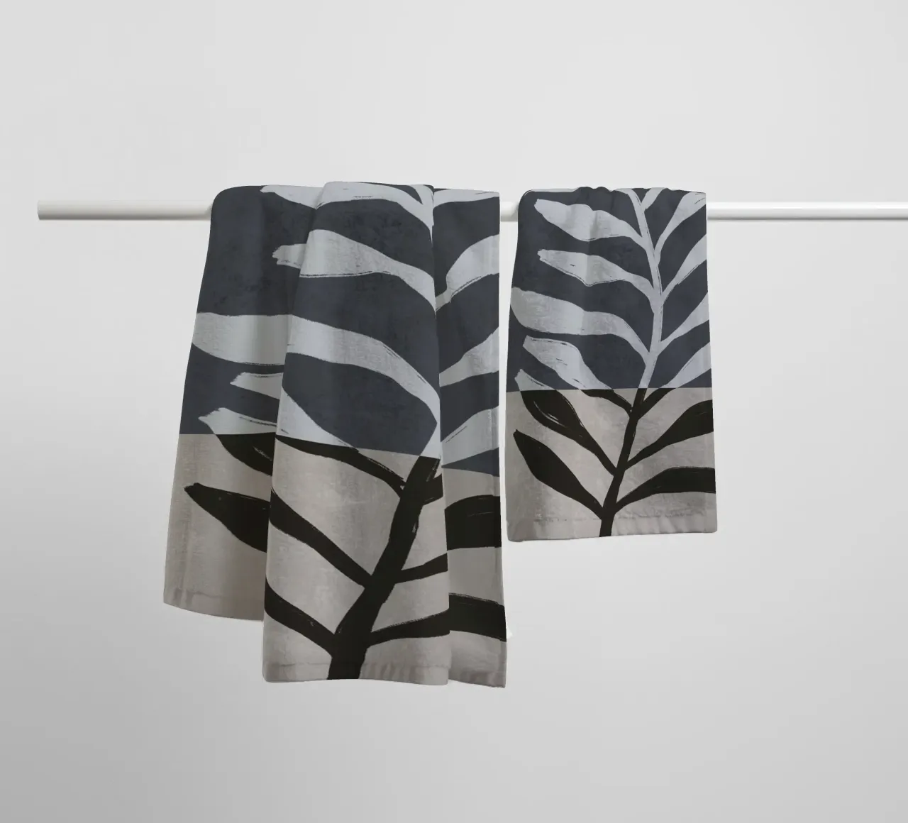 Black Botanic No 2 asciugamano da bagno da treechild