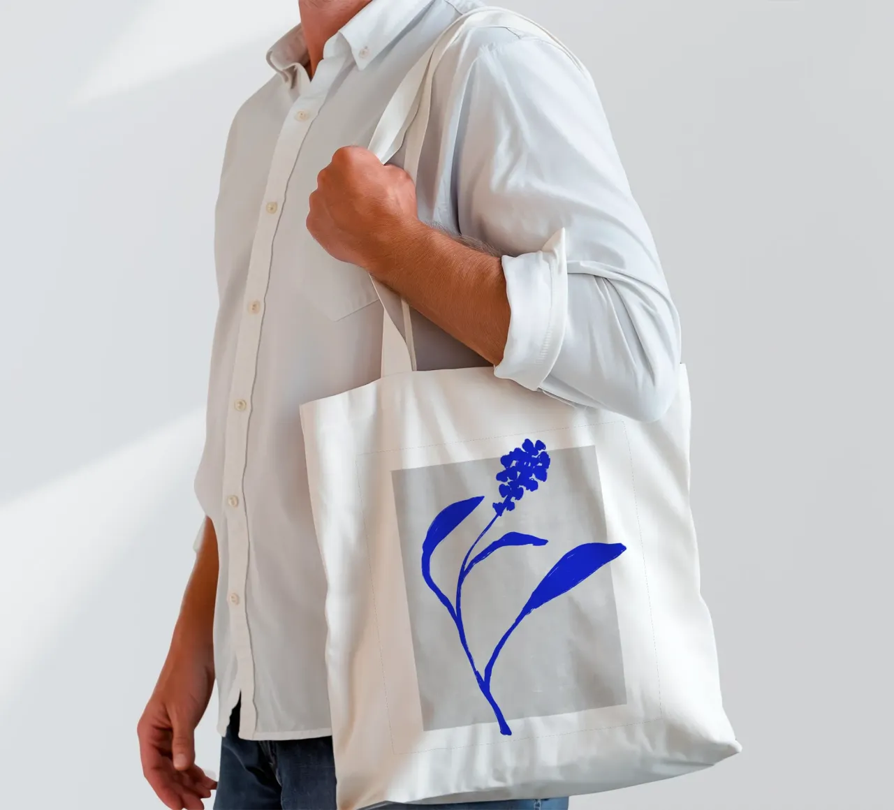 Blue Botanic No 3 borsa in juta da treechild