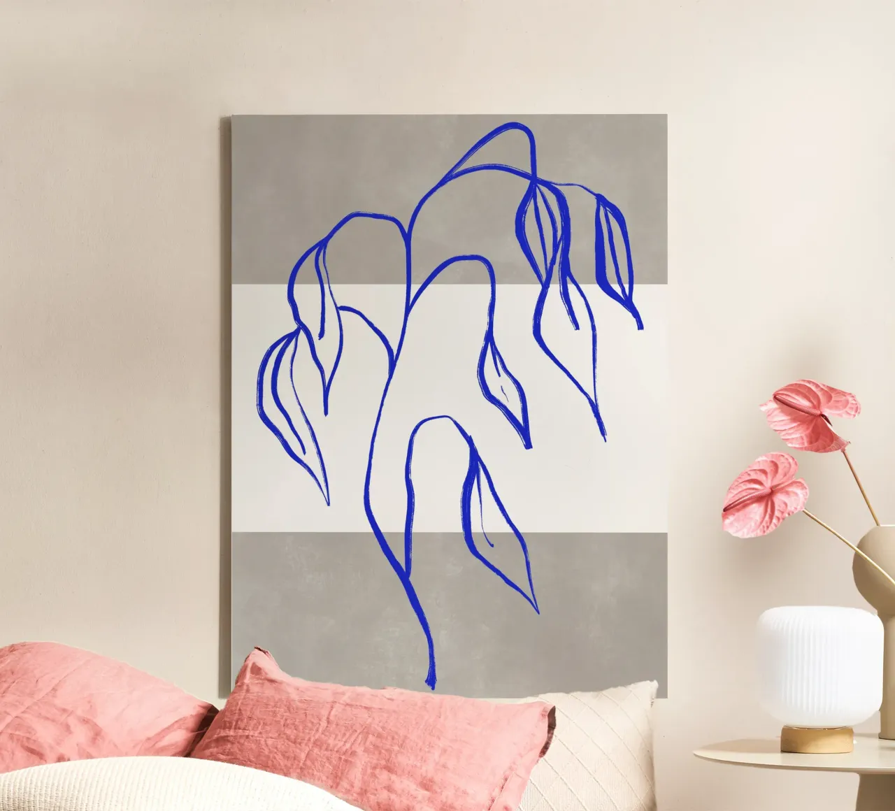 Blue Botanic No 6 tela con Cornice a cassetta da treechild