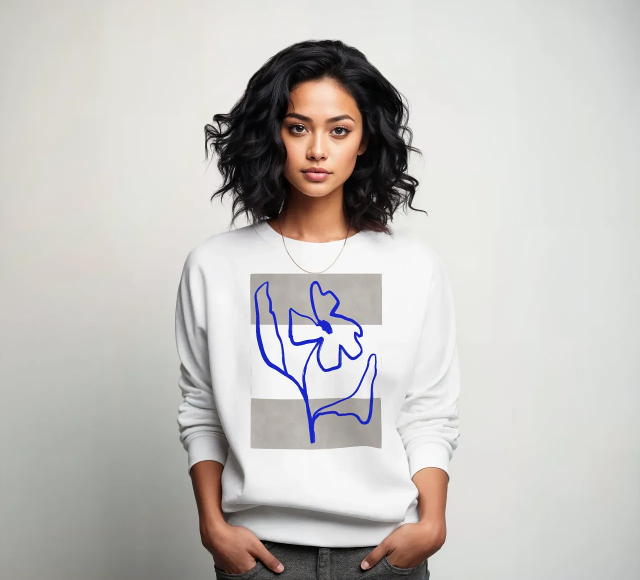 Blue Botanic No 7 sweatshirt by treechild