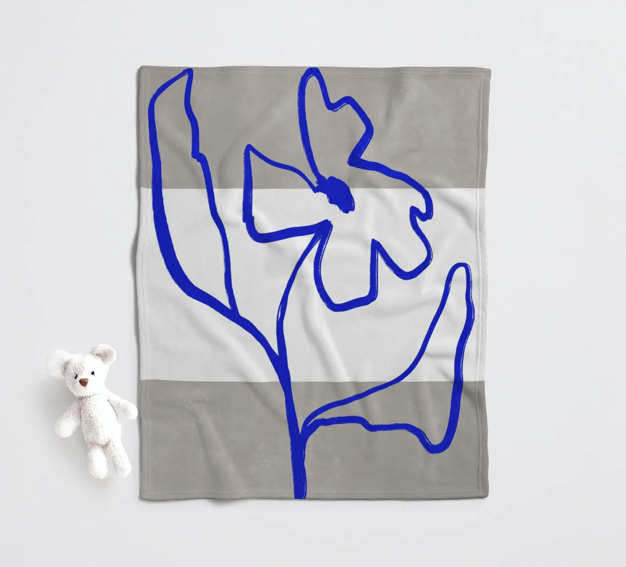 Blue Botanic No 7 coperta in pile da treechild