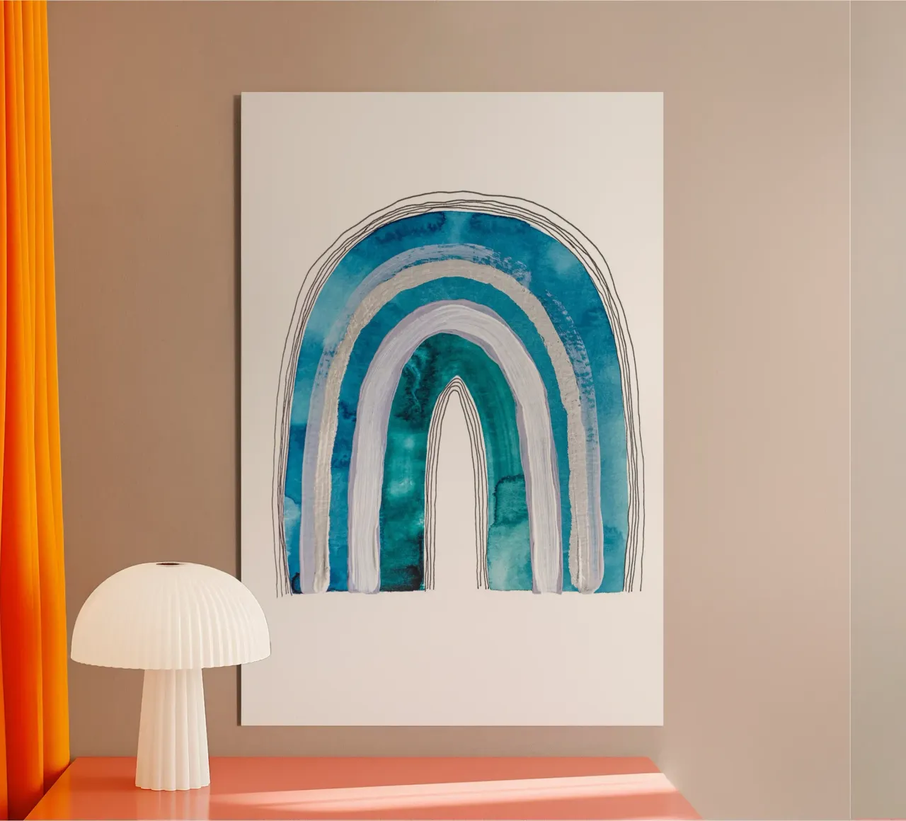 Alina Buffiere - Abstractober - Regenbogen alluminio dibond da The Artcircle