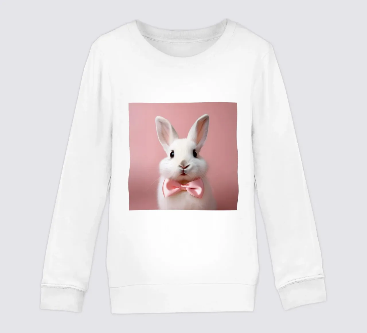 Adorabile coniglietto con fiocco rosa | Animale stravagante da parete felpa bambino da FlexiDesignsByK