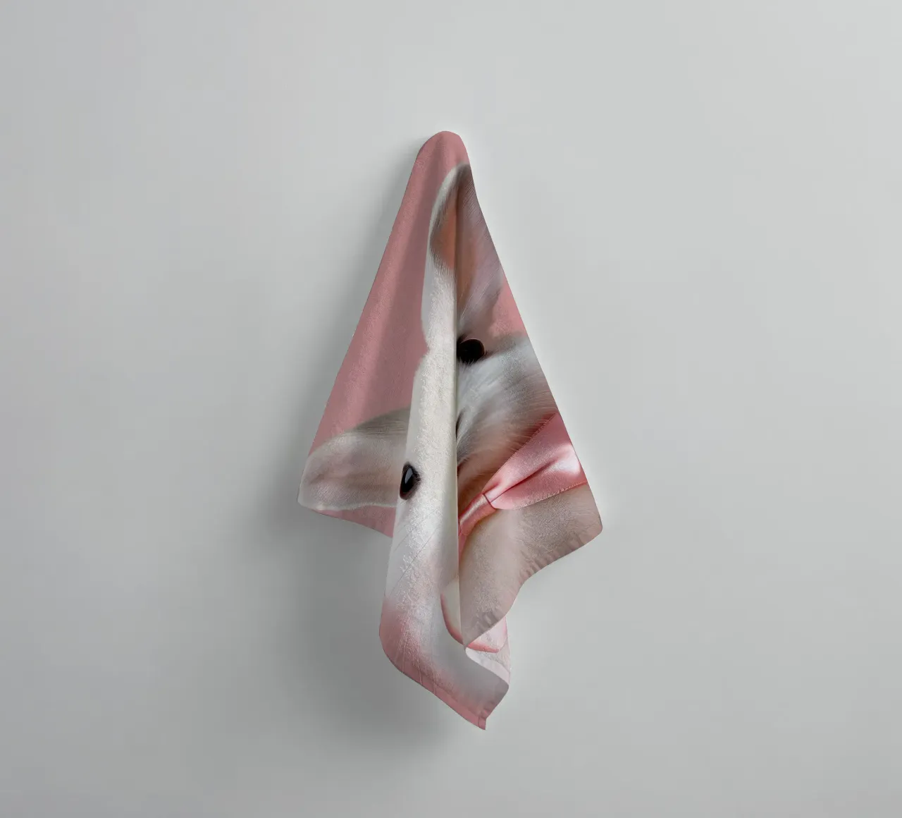 Adorabile coniglietto con fiocco rosa | Animale stravagante da parete asciugamano da bagno da FlexiDesignsByK