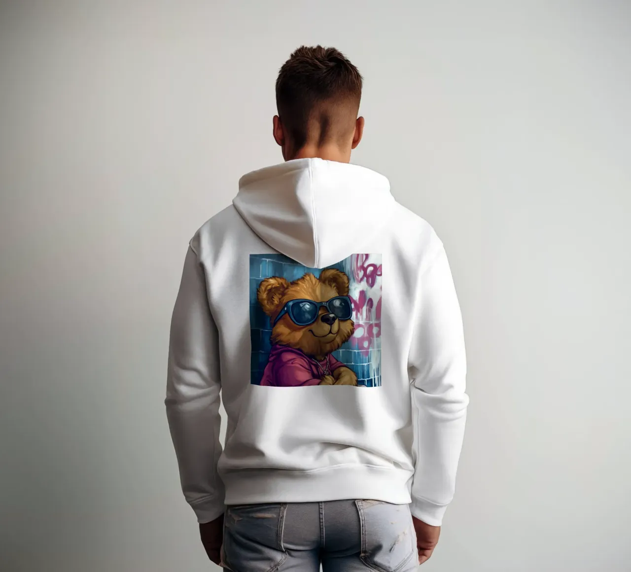 Orso rapper felpa con cappuccio da Motivate-Today