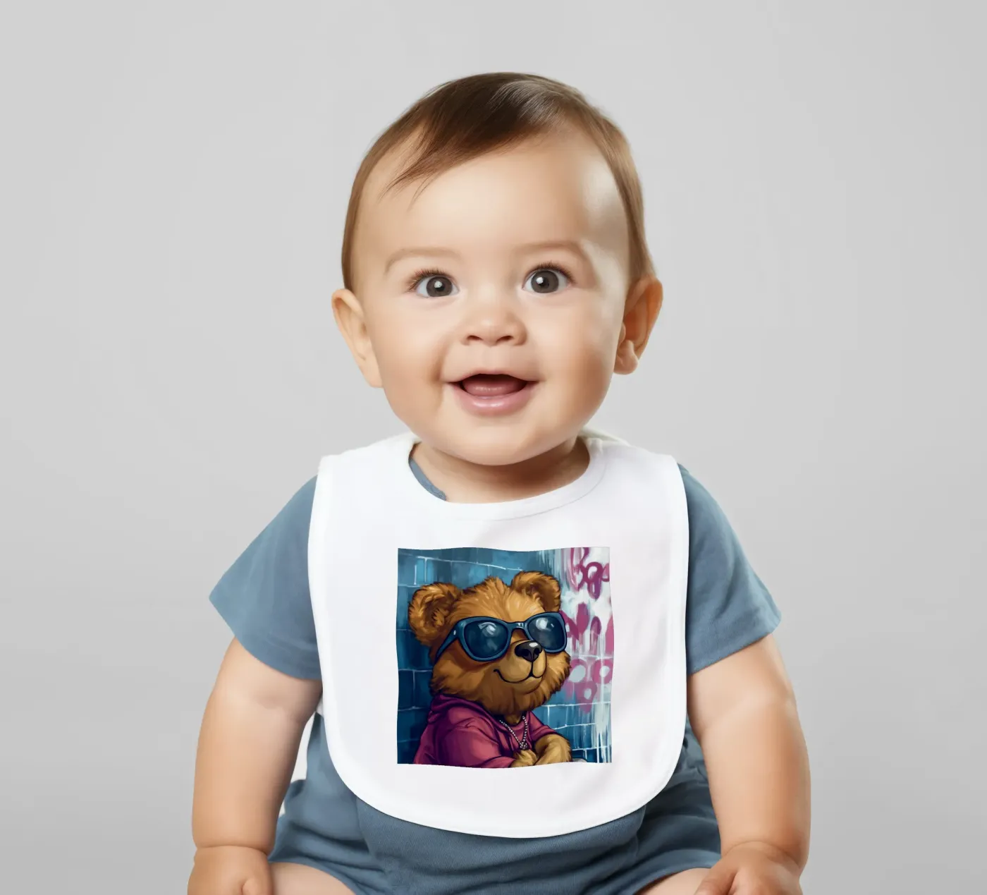 L'ours rappeur bavoir de Motivate-Today