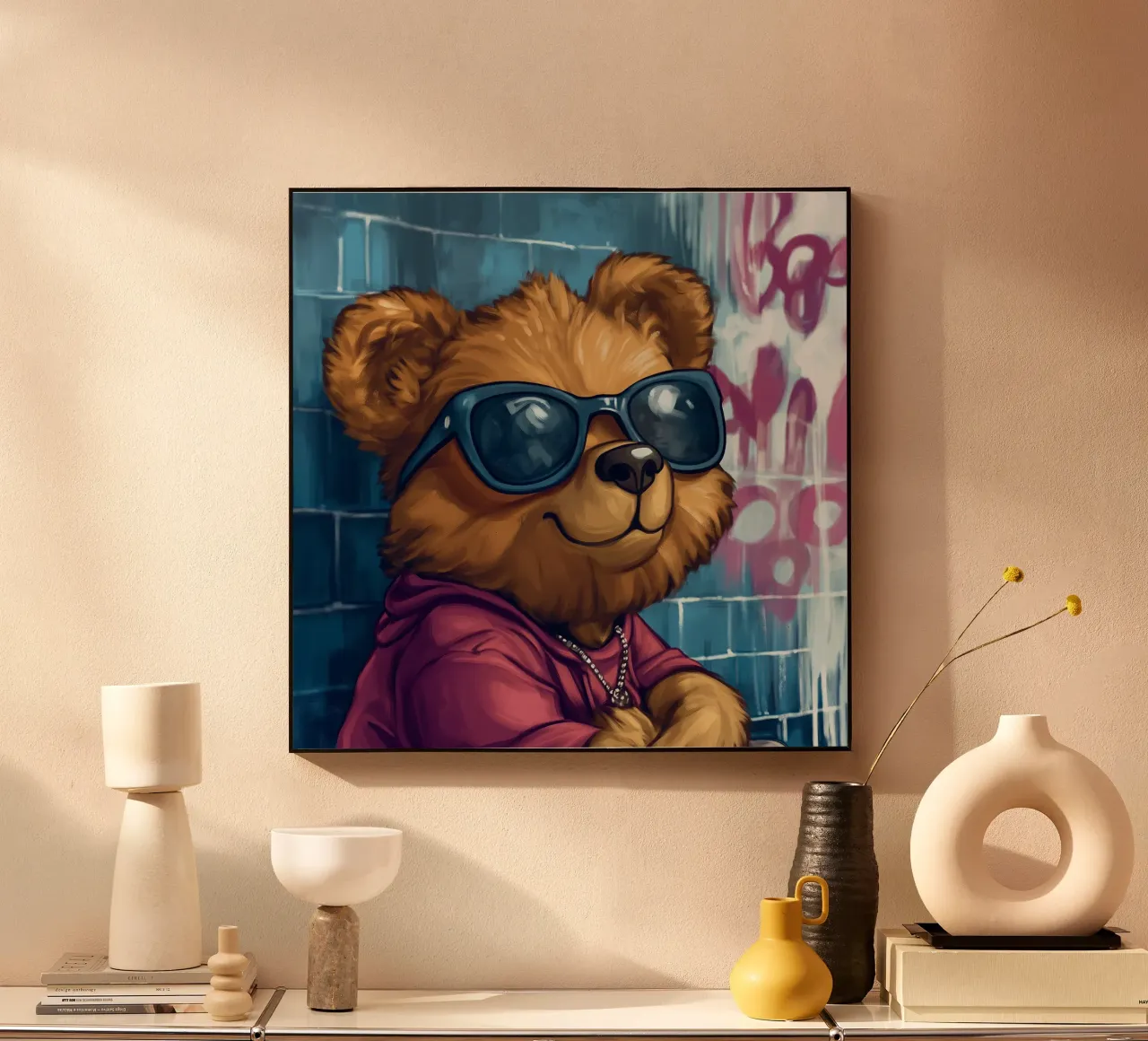 Orso rapper alluminio dibond da Motivate-Today