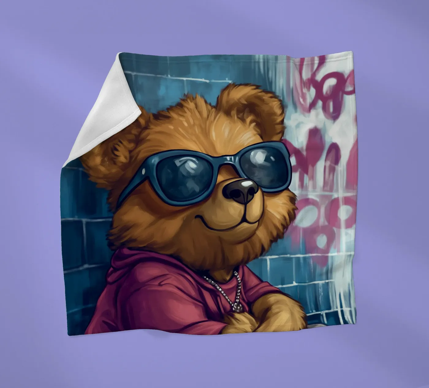 Rapper Bear Fleecedecke von Motivate-Today