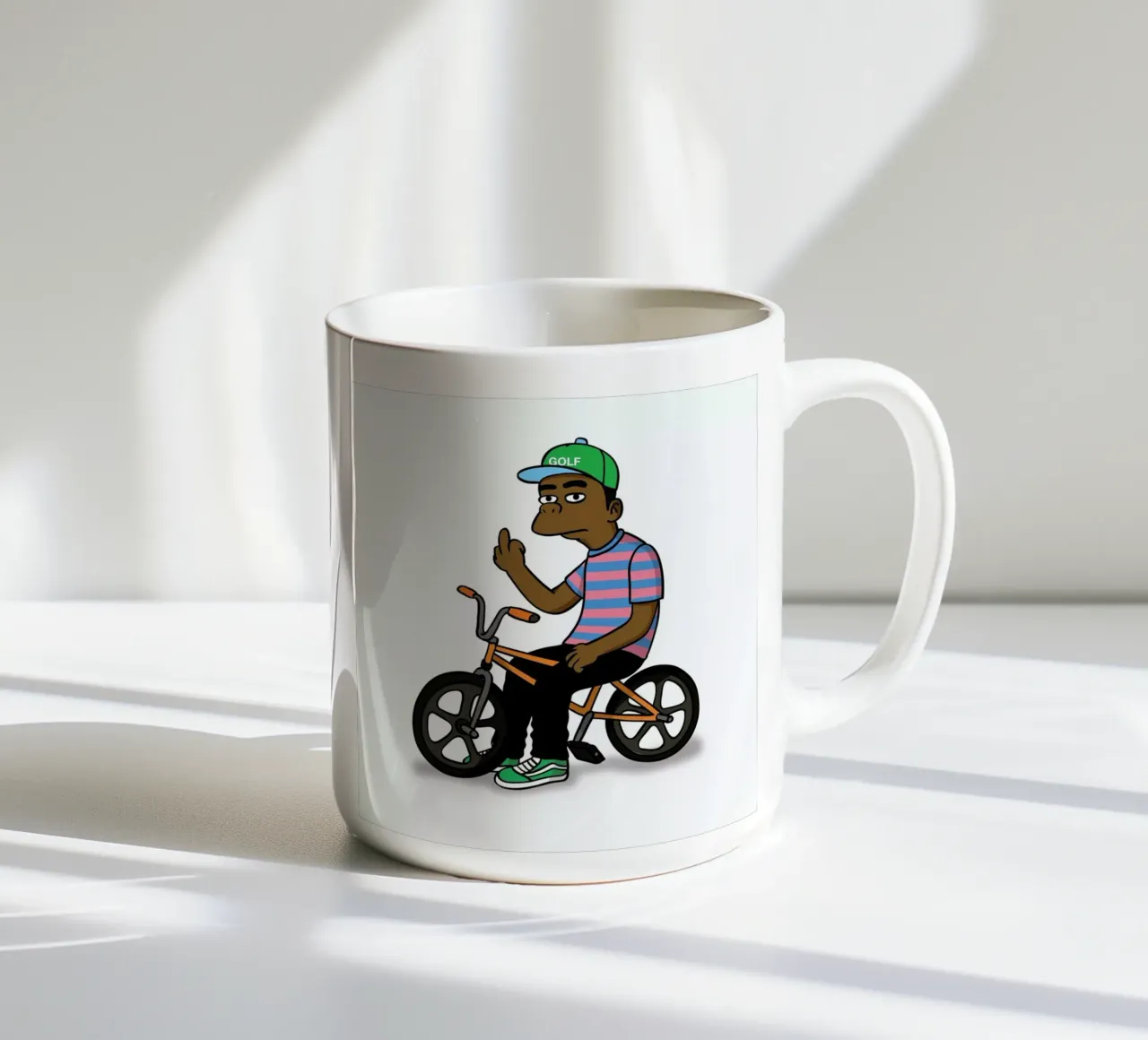 Tyler Gives A fXCK mug en céramique de Zhi Yun Zhang