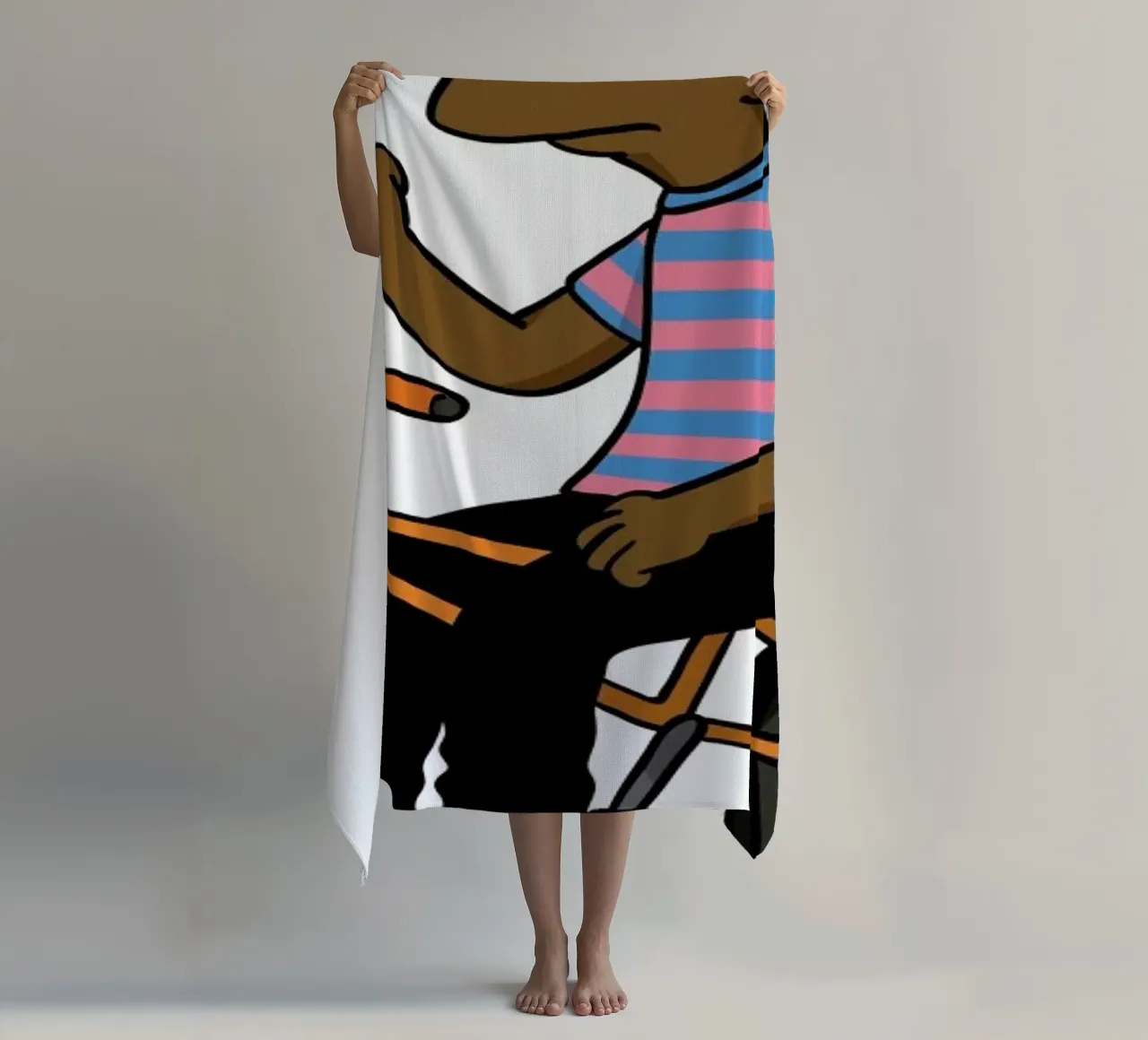 Tyler Gives A fXCK beach towel by Zhi Yun Zhang