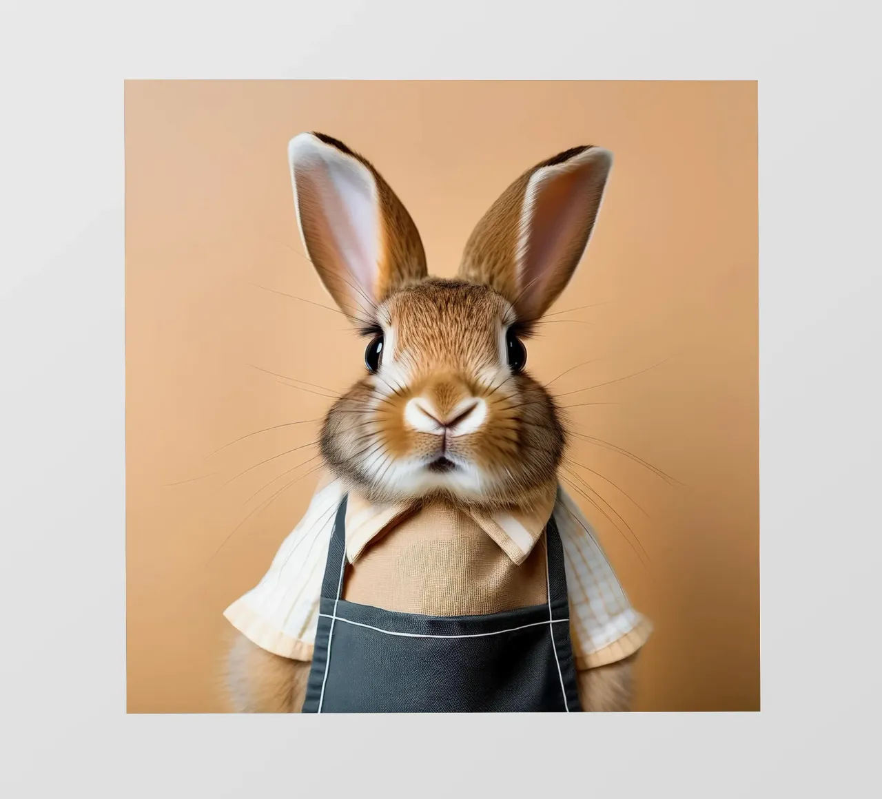 Dapper Bunny in Apron Art Print | Whimsical Animal Wall Deco lonas publicitarias de FlexiDesignsByK