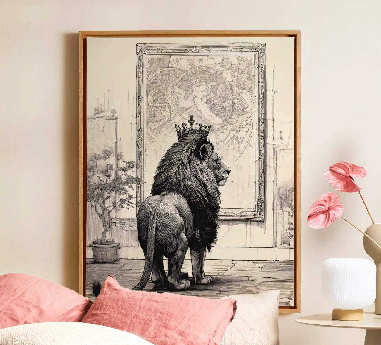 Lion Gallery tela con Cornice a cassetta da tylerstudio
