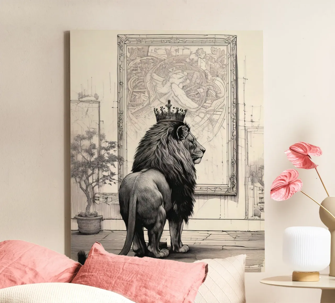 Lion Gallery tela con Cornice a cassetta da tylerstudio