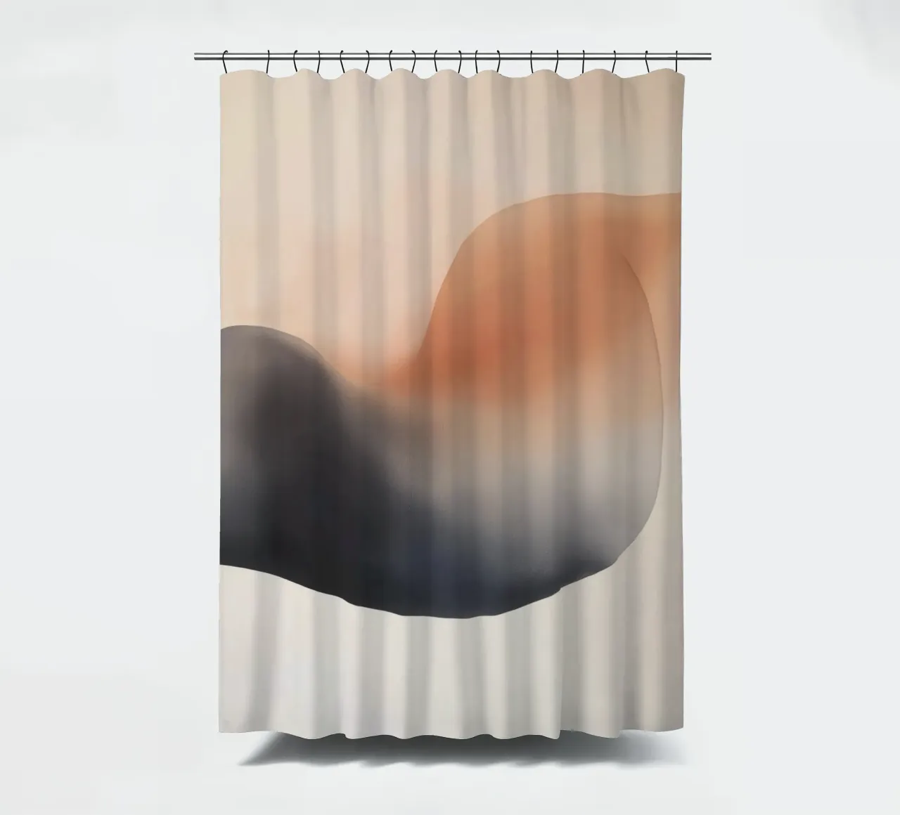 Forme astratte in nero e marrone tenda da doccia da Imagine