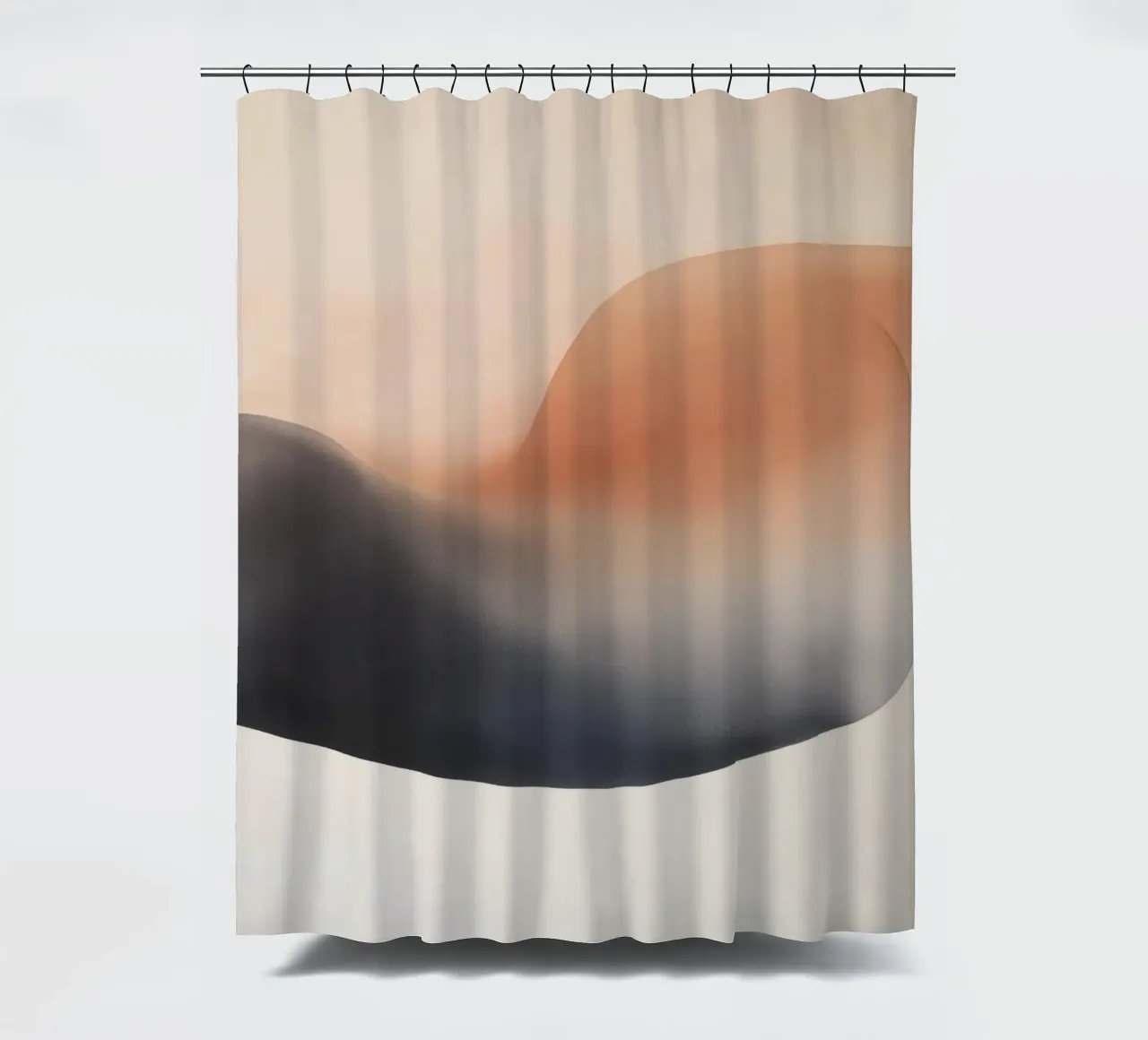 Forme astratte in nero e marrone tenda da doccia da Imagine