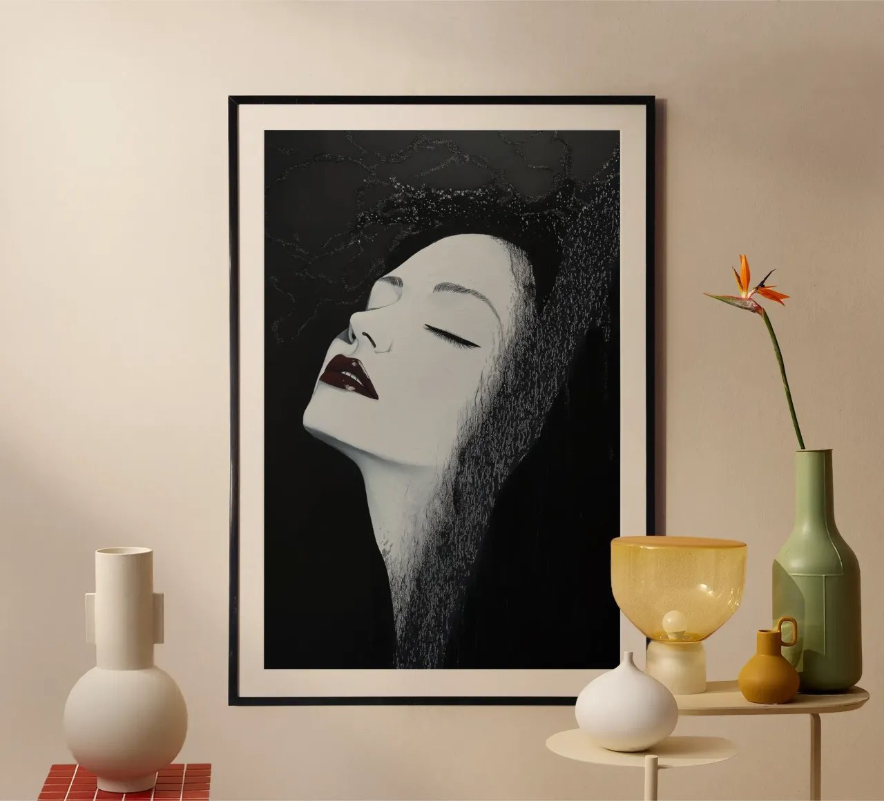 Ritratto femminile in bianco e nero carta hahnemühle da Imagine