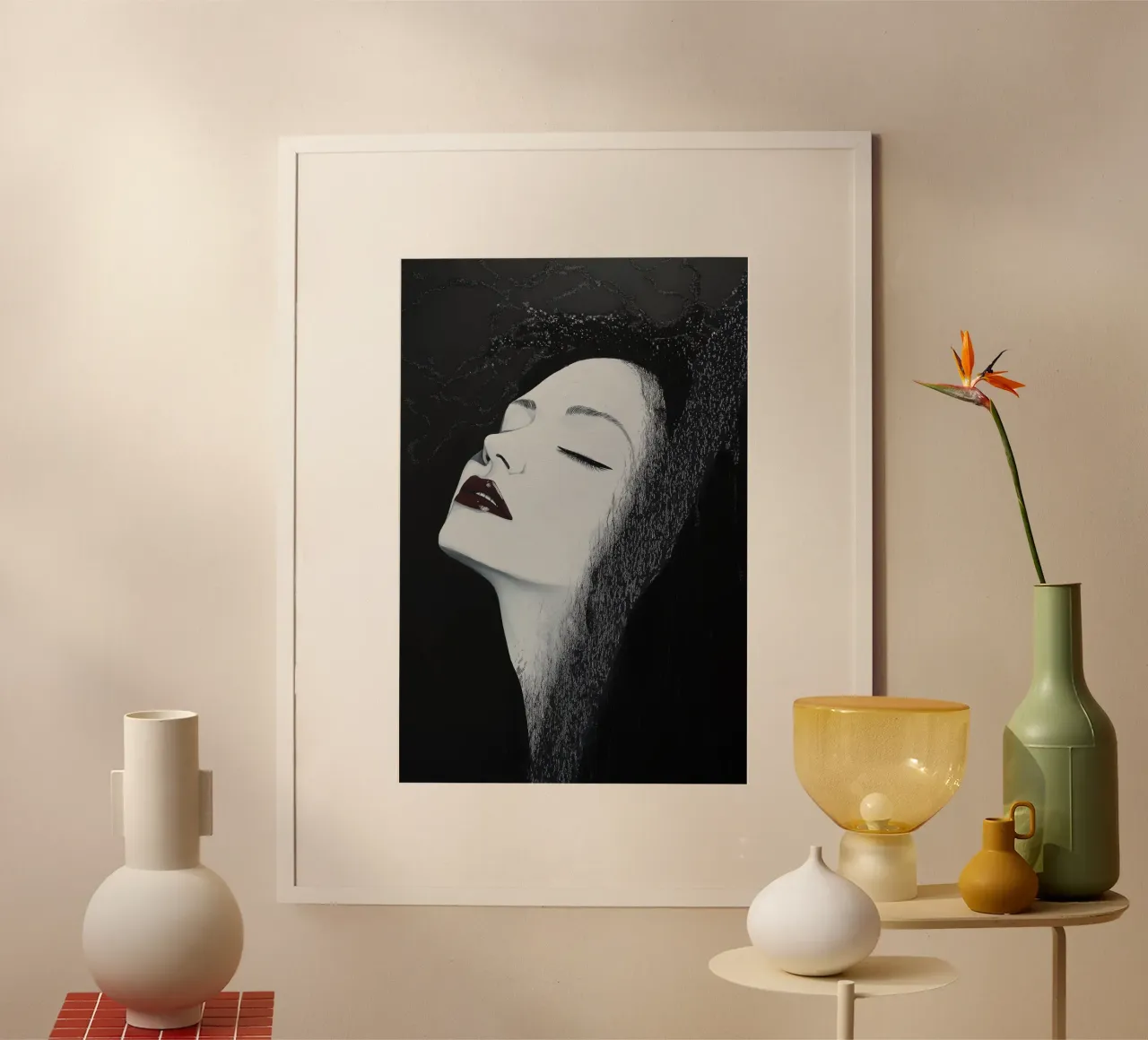 Ritratto femminile in bianco e nero carta hahnemühle da Imagine