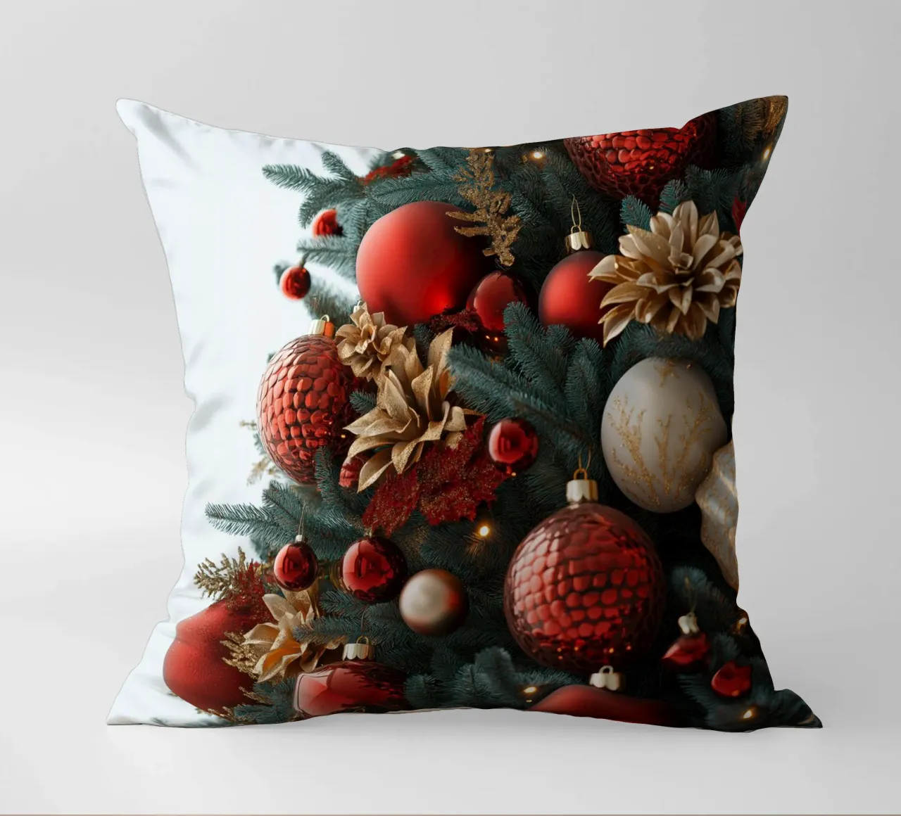 Albero di Natale con palline rosse cuscino da Imagine