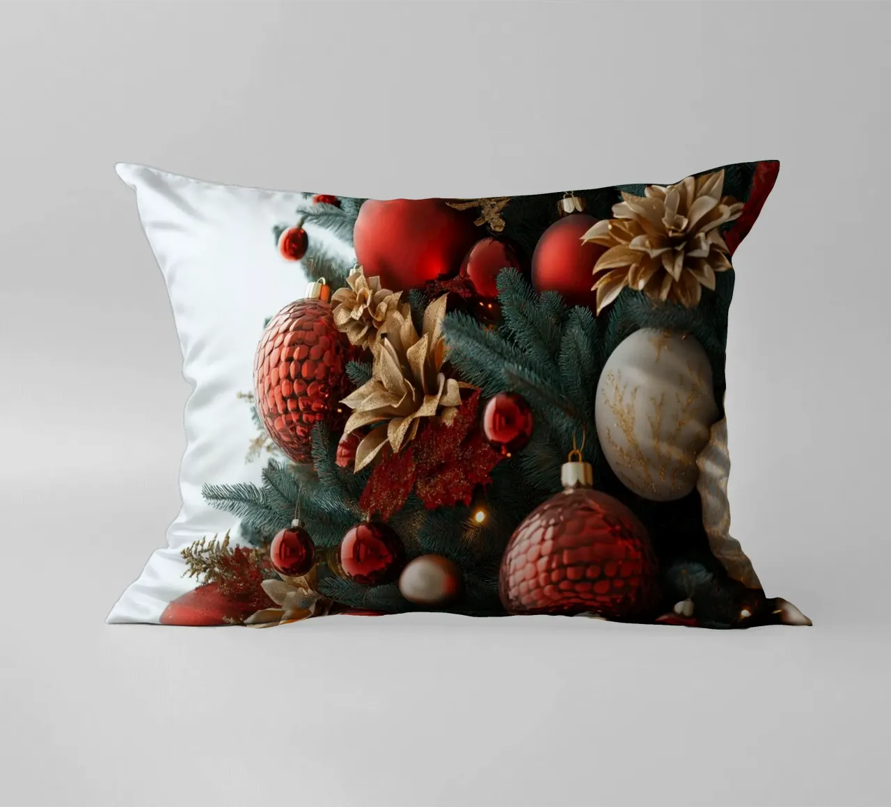 Albero di Natale con palline rosse cuscino da Imagine