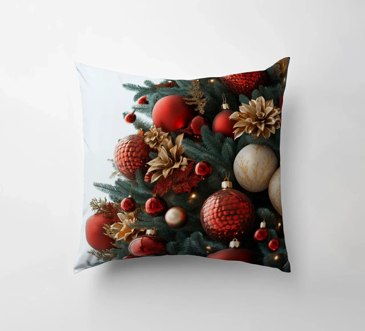 Albero di Natale con palline rosse cuscino da Imagine
