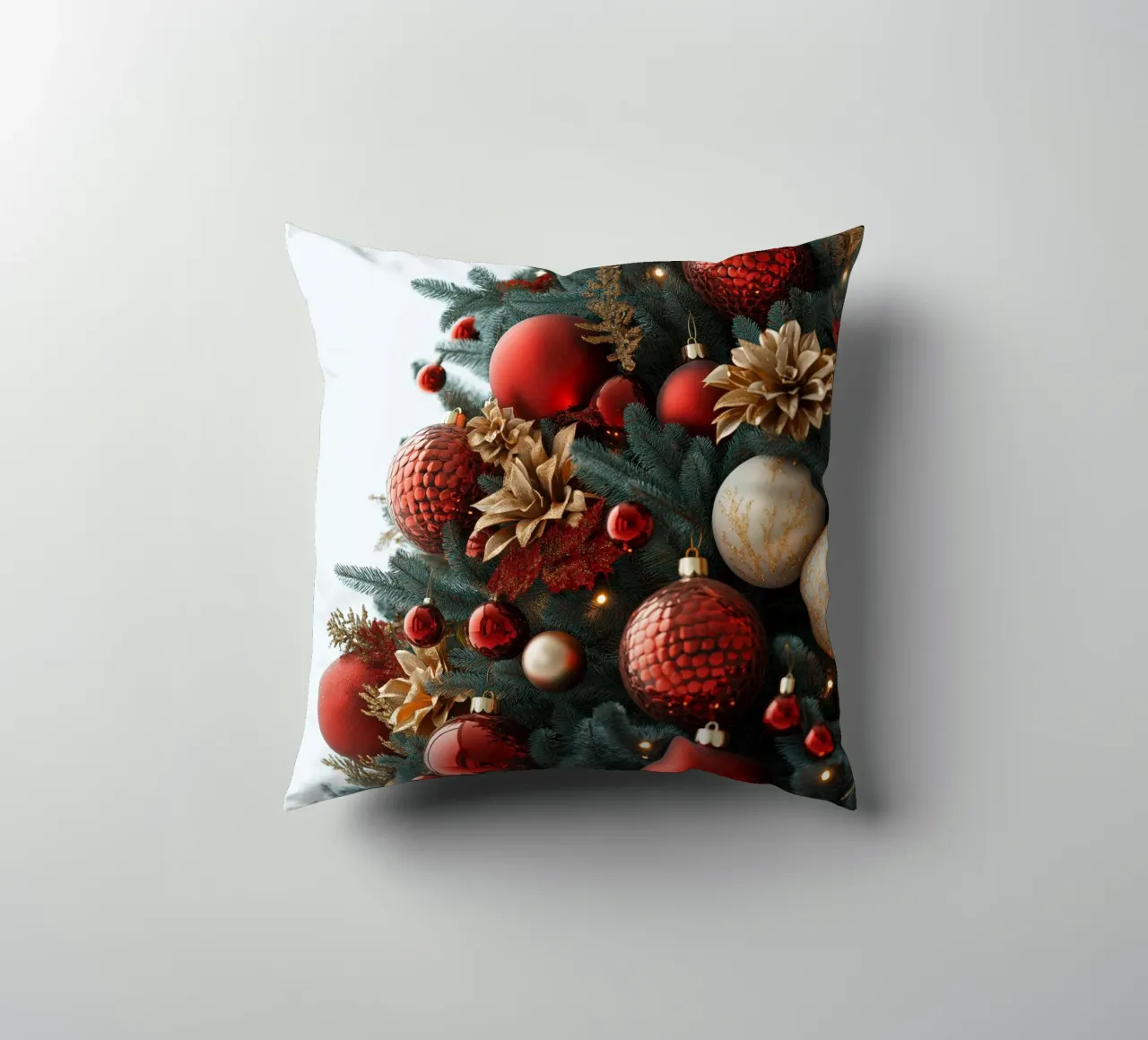 Albero di Natale con palline rosse cuscino da Imagine