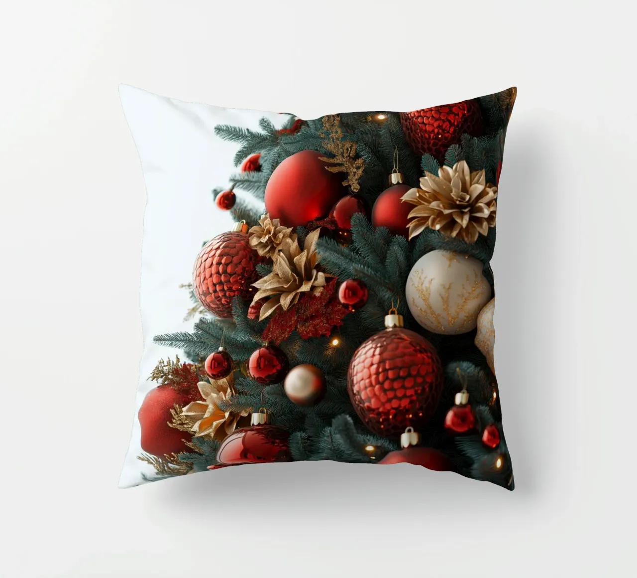 Albero di Natale con palline rosse cuscino da Imagine