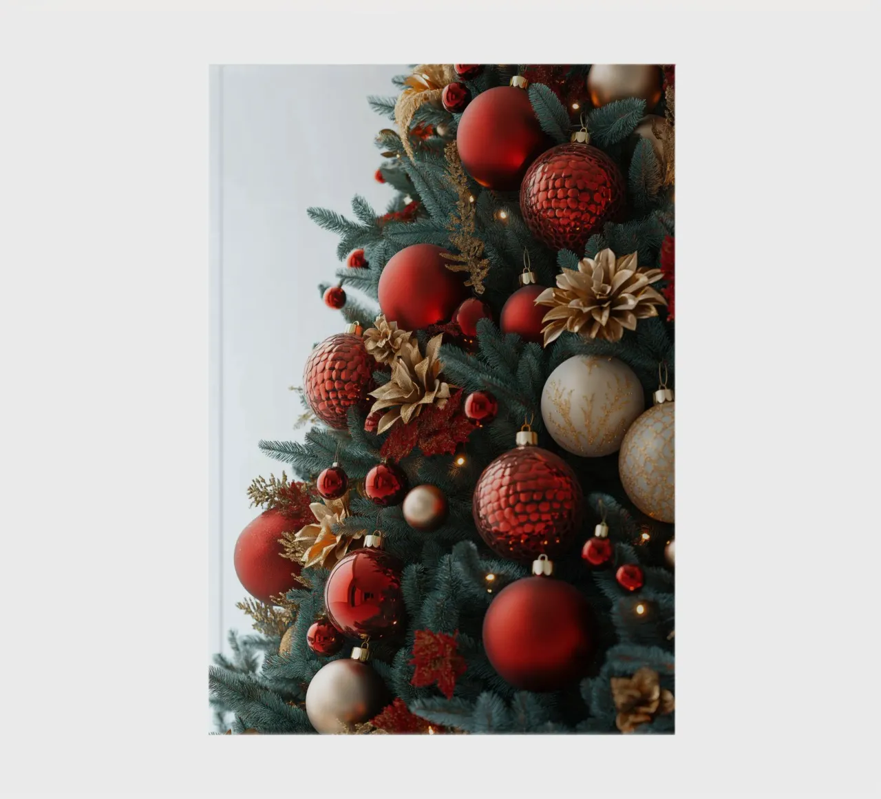 Christmas tree with red balls notebook by Imagine