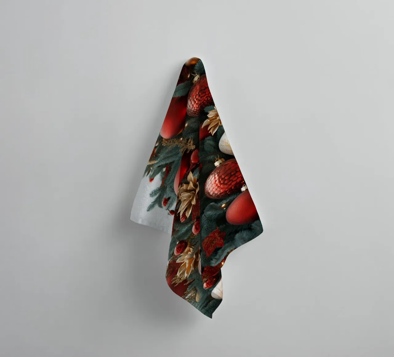 Christmas tree with red balls towel by Imagine