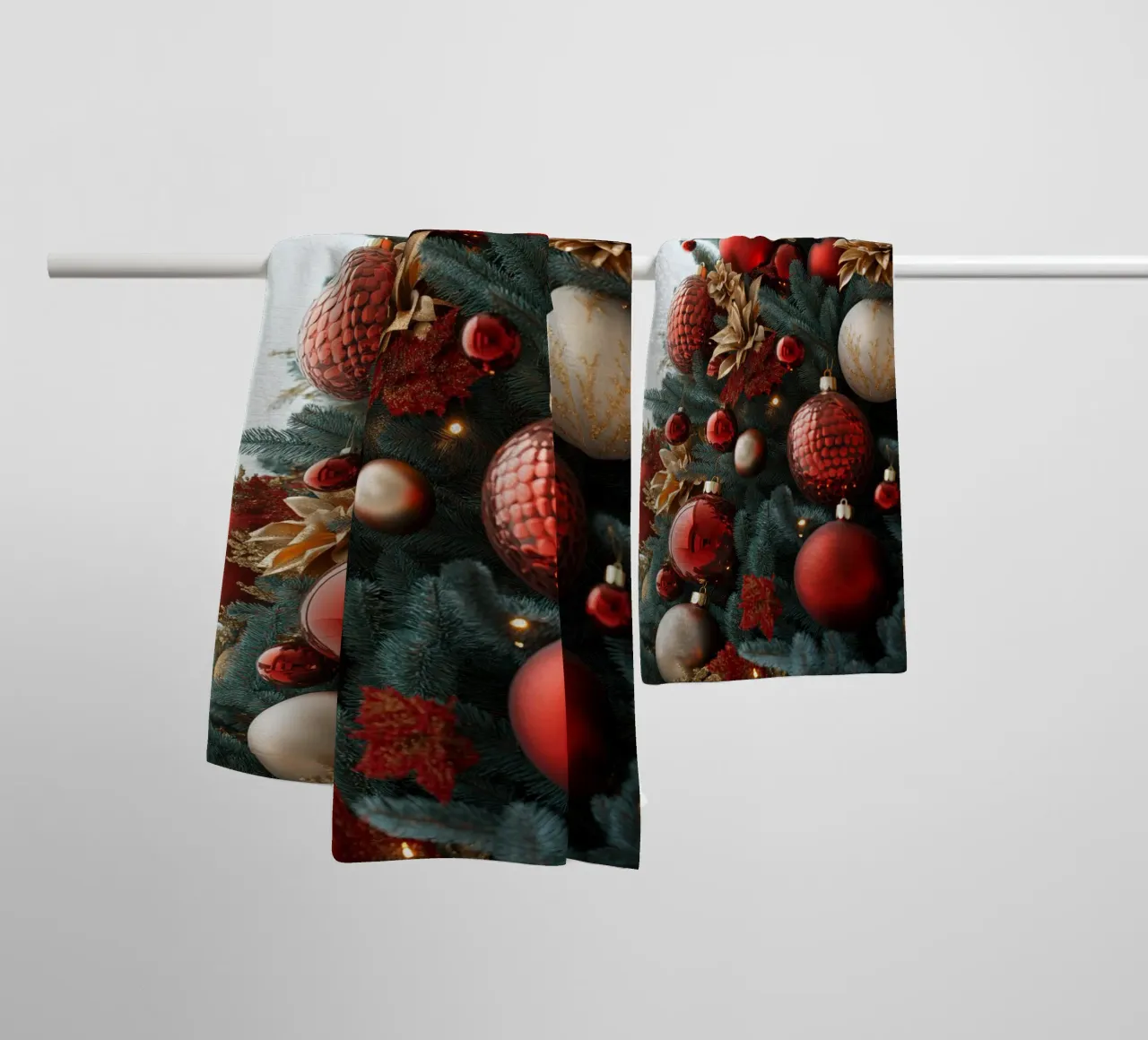 Christmas tree with red balls towel by Imagine