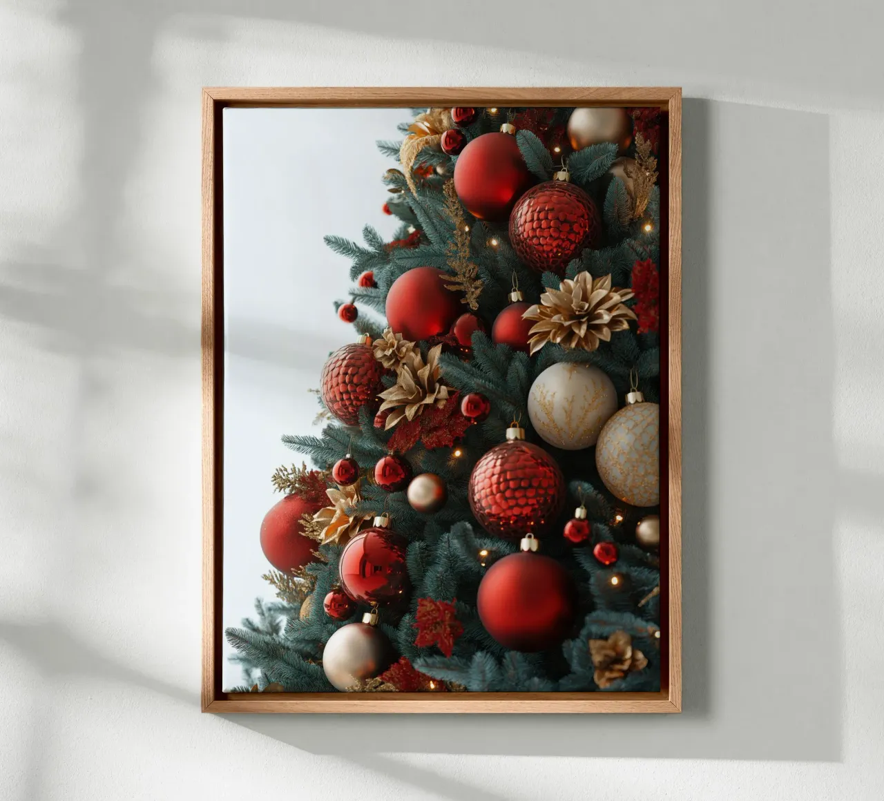 Christmas tree with red balls canvas by Imagine