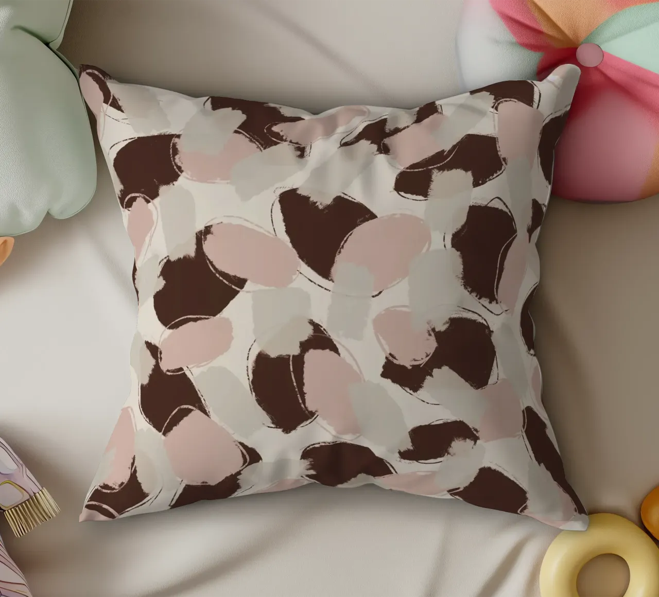 Pastel Pattern No 2 cuscino da treechild