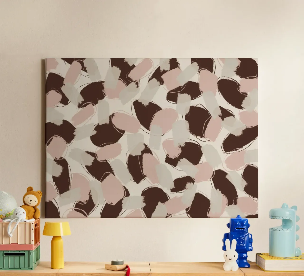 Pastel Pattern No 2 tela con Cornice a cassetta da treechild