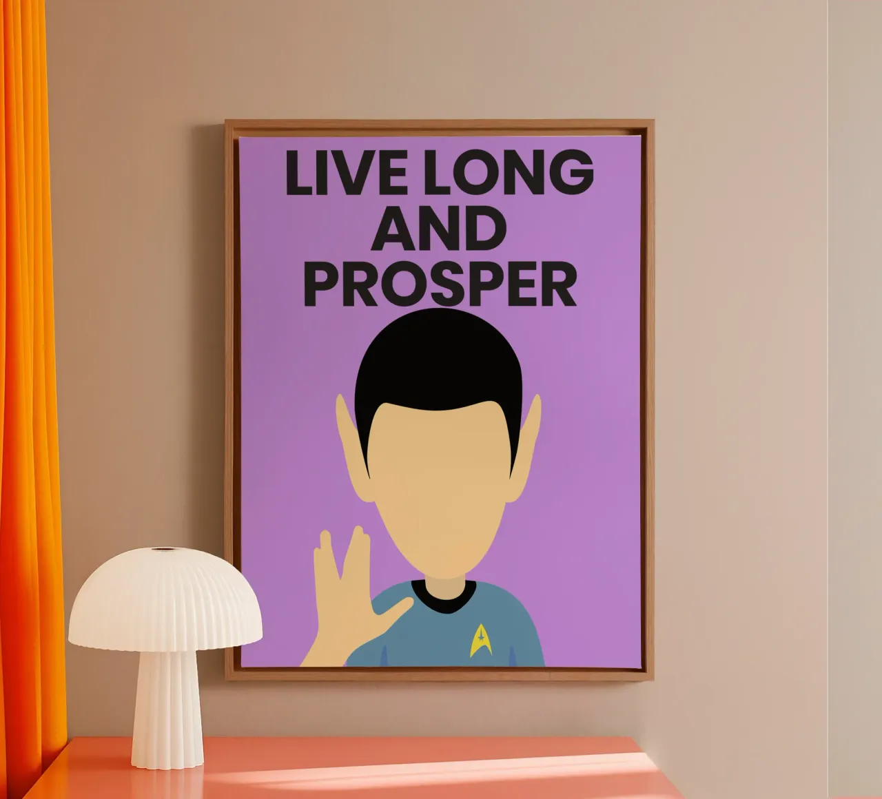 "Leef lang en welvarend' - Iconische popcultuur canvas met Baklijst van Studio Mooodz