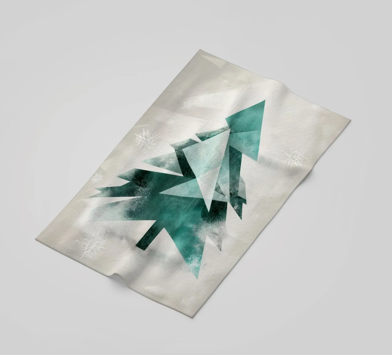 Kerstboom abstract beach towel by Imagine